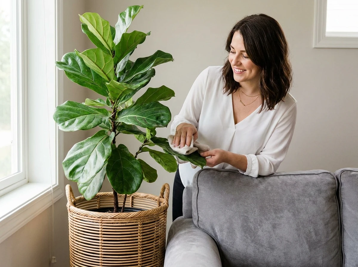 Planta grande no canto