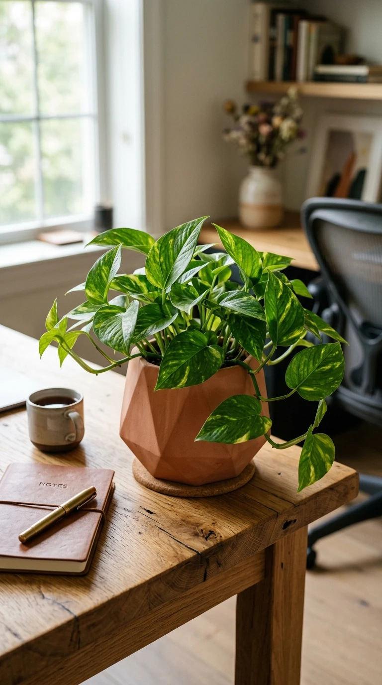 Planta pequena na mesa
