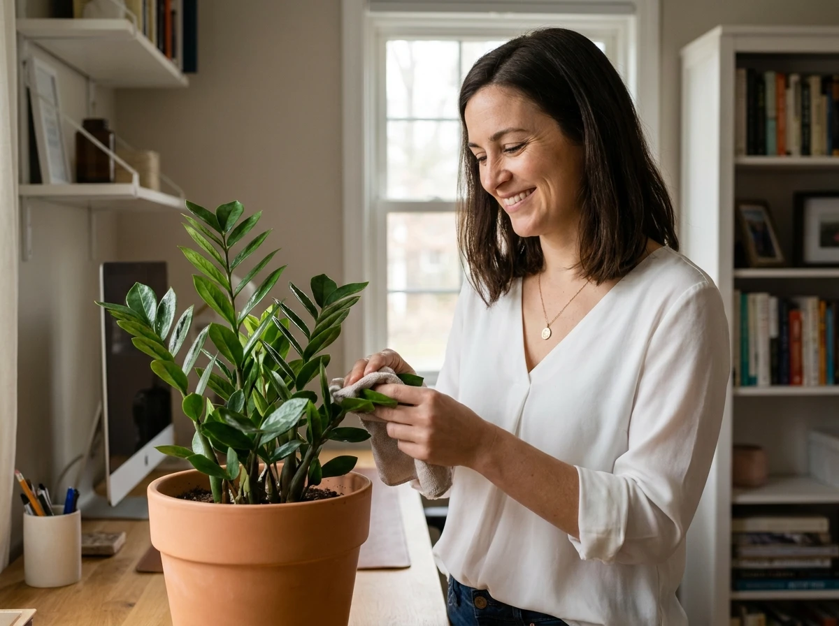 Planta que sobrevive ao escritório
