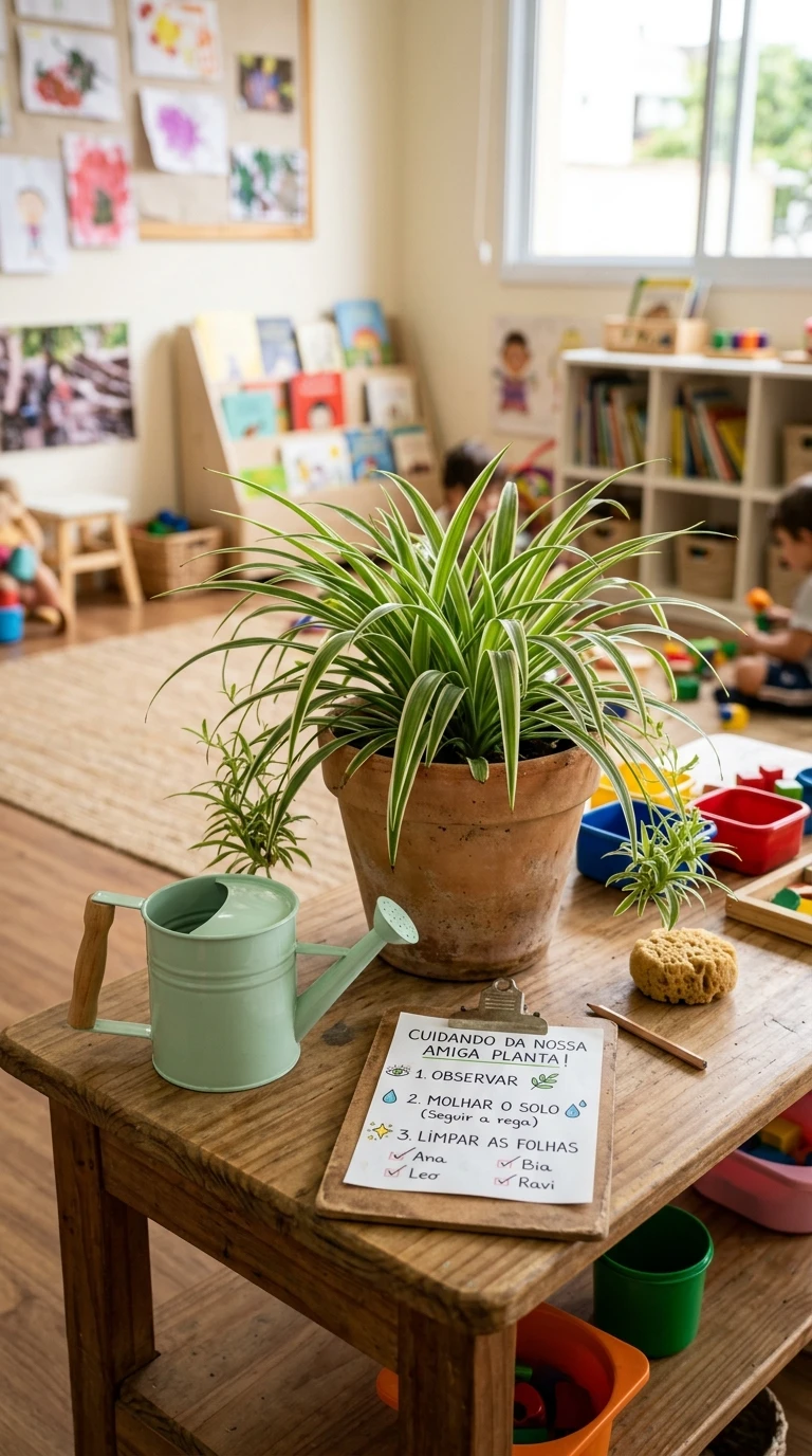 Plantas não tóxicas com rotina de cuidado
