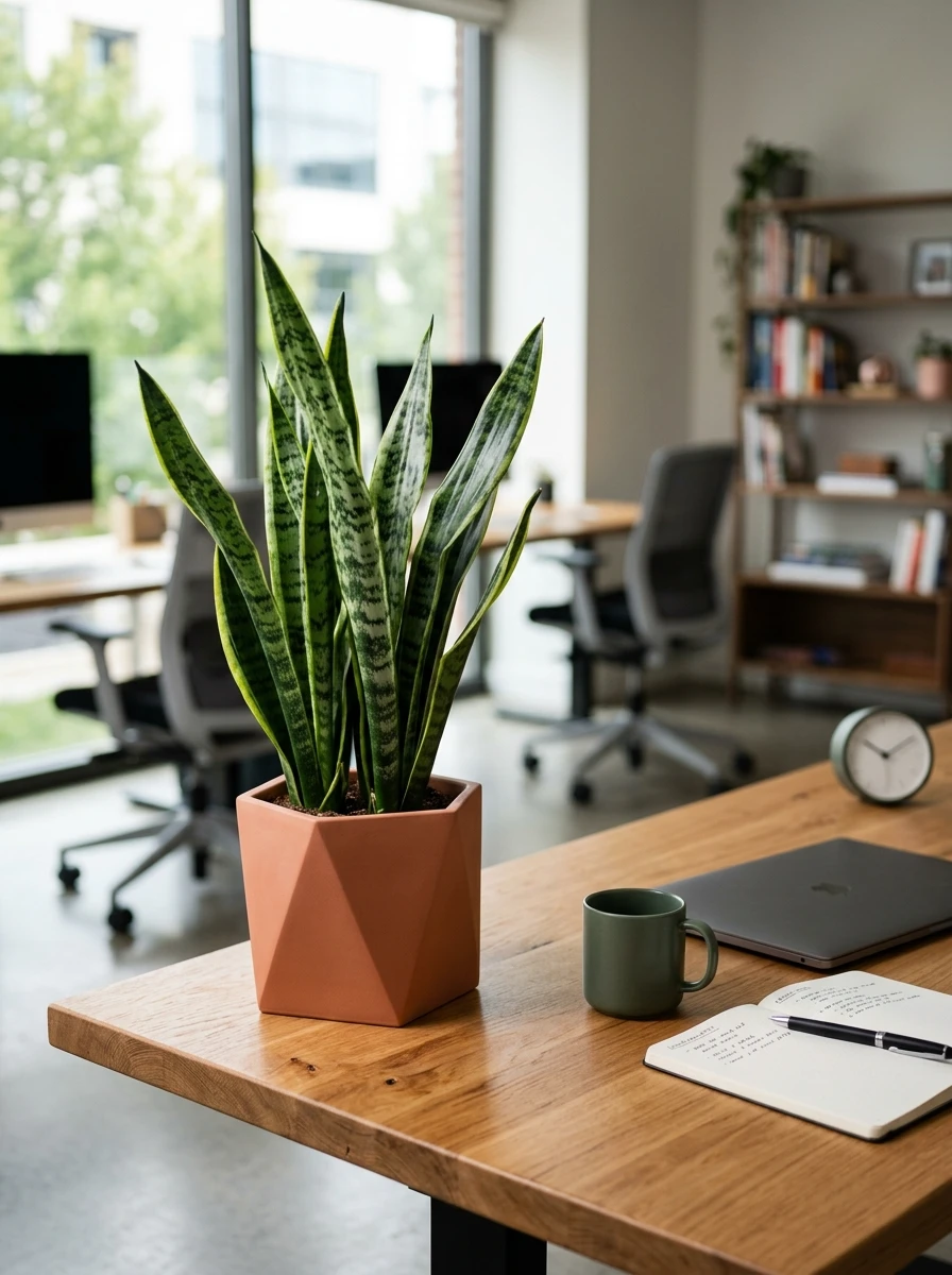 Plantas que sobrevivem ao escritório