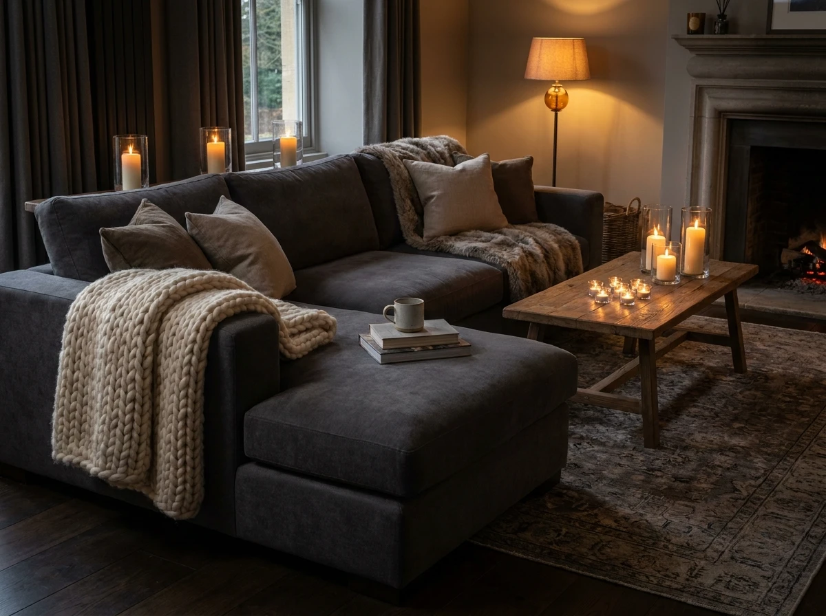 Pra fechar sofa cinza decoracao