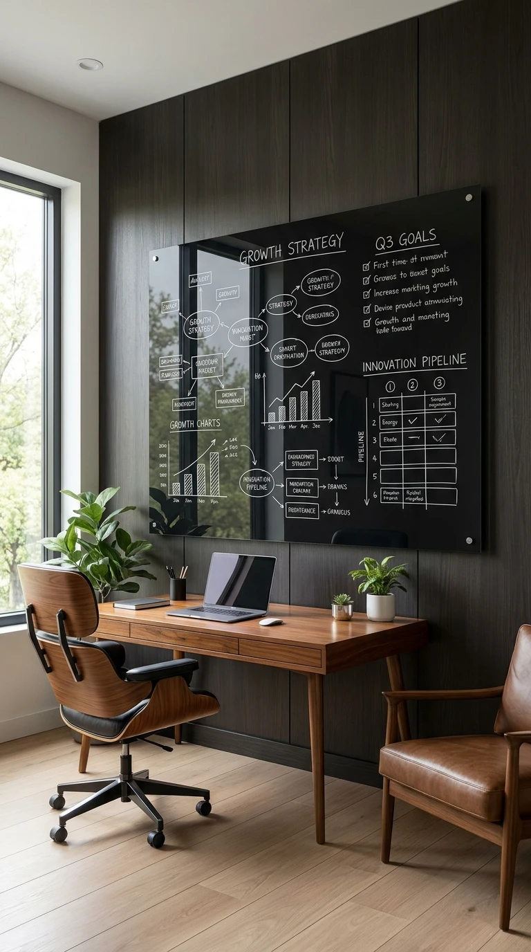 Quadro branco ou blackboard na parede