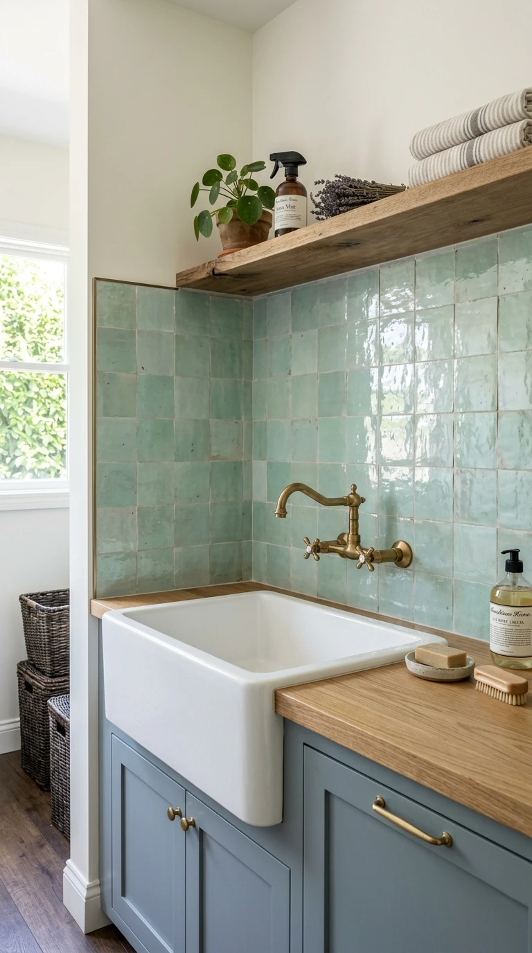 Revestimento de azulejo apenas em trecho de destaque