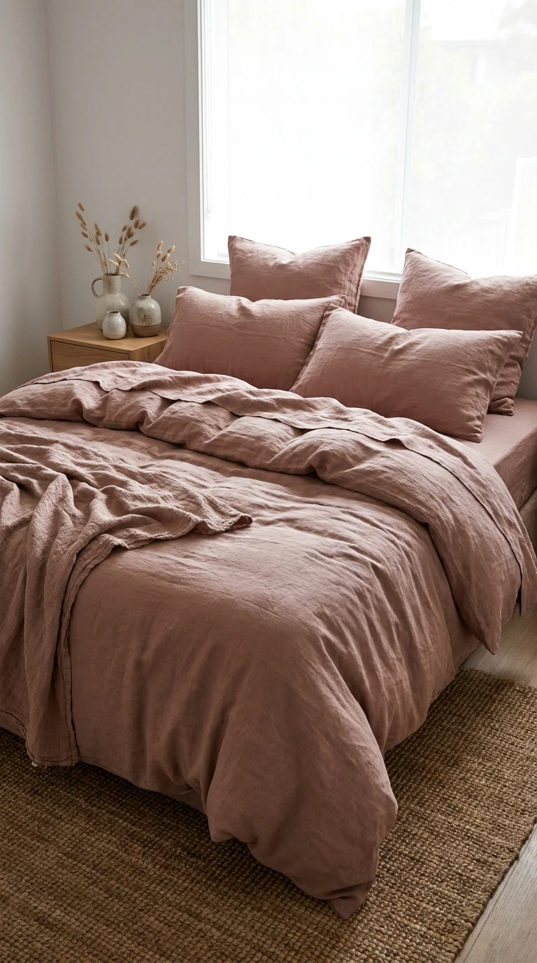 Roupa de cama em tom único suave