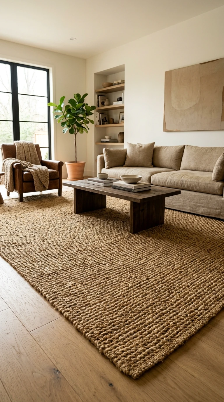 Tapete de juta ou sisal