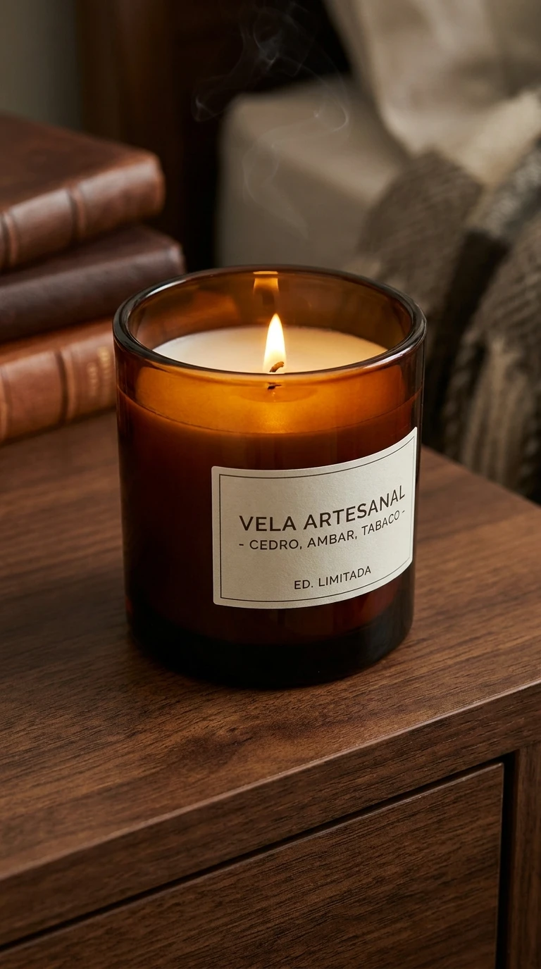 Vela Artesanal com Aroma que Ele Ama