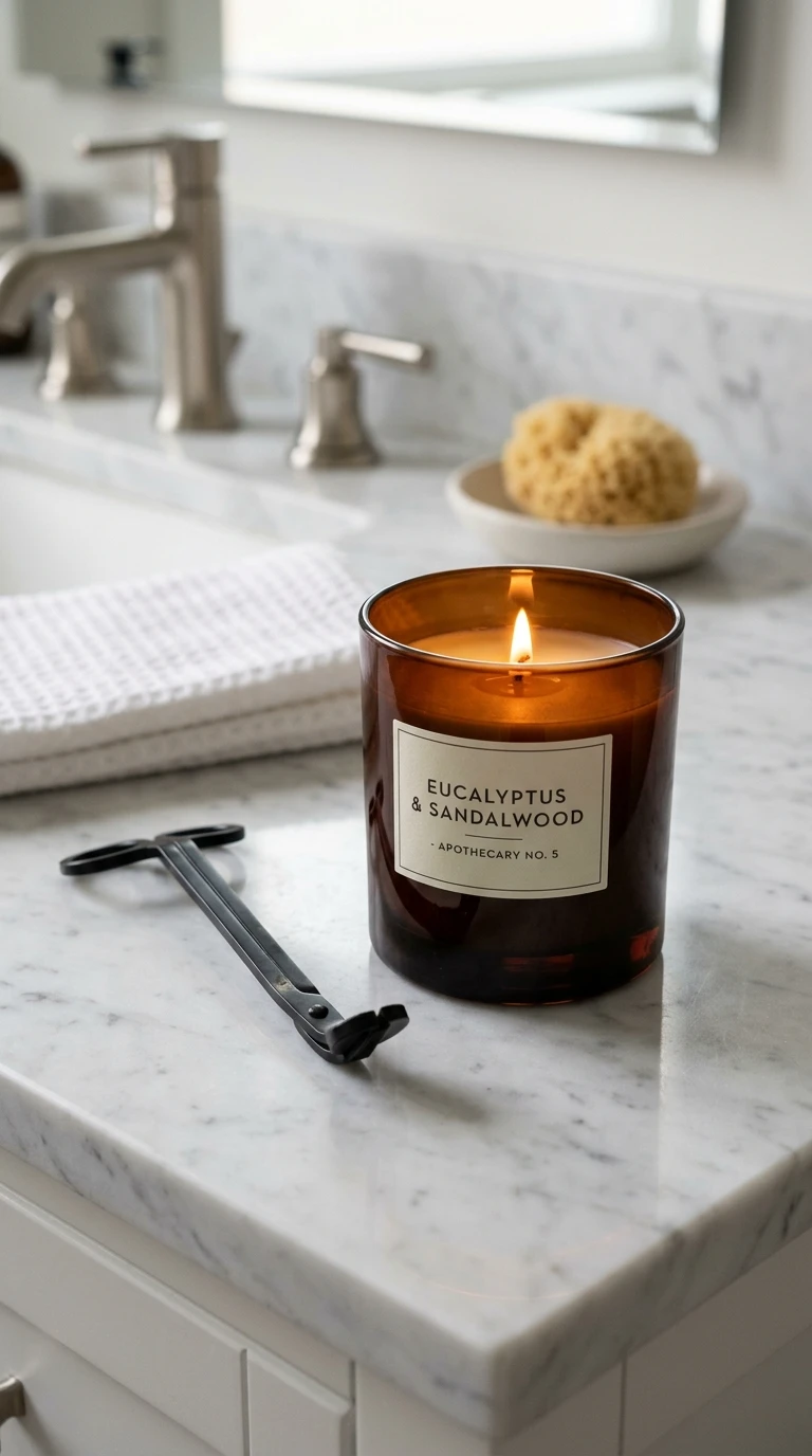 Vela perfumada como elemento sensorial